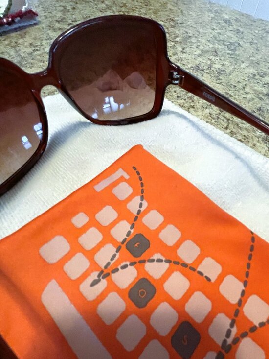 VTG FOSSIL Sunglasses, Pristine Oversized Large Audrey Hepburn Style main image 9